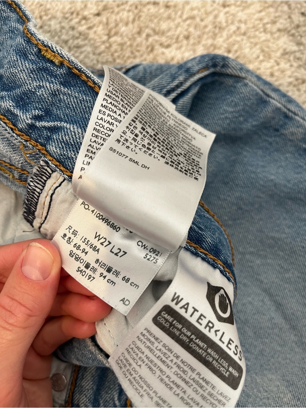 Levi's Premium Womens Ribcage Straight Jeans Size 27 High Rise Stretch 27 Inseam - Picture 3 of 11